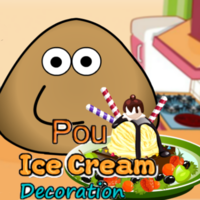 Pou: Ice Cream Decoration, You can play Pou Ice Cream Decoration in your browser for free. Choose the ingredients and the decorating items you prefer to make the best ice cream treats ever! 		